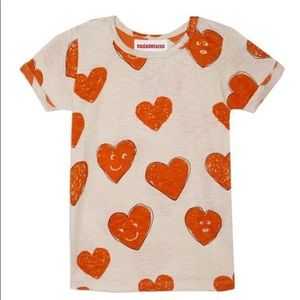🌺 Nadadelazos Orange Heart T-shirt size 6-12 months